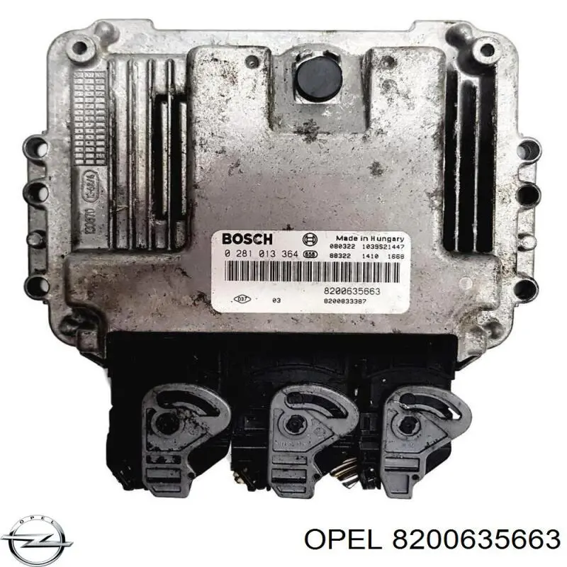 8200635663 Opel módulo de direção (centralina eletrônica de motor)