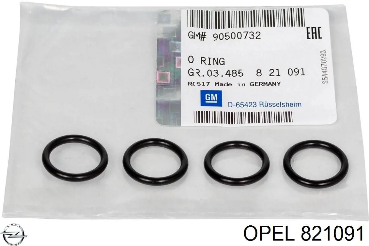 821091 Opel anel (arruela do injetor de ajuste)