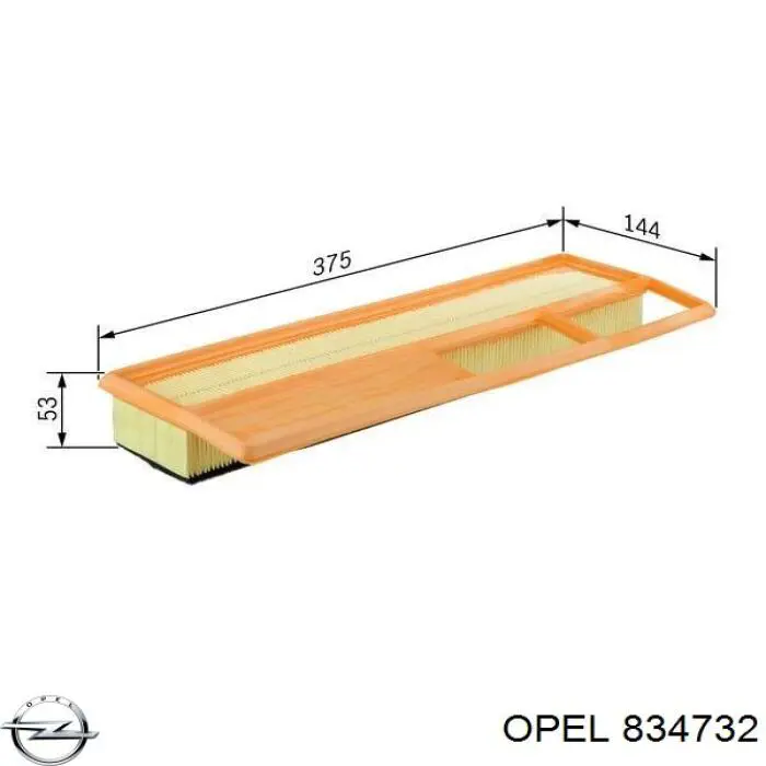 834732 Opel Воздушный фильтр двигателя
