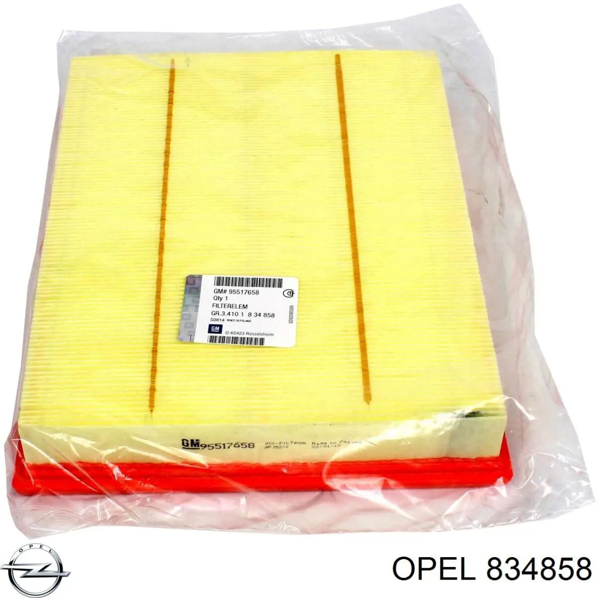 834858 Opel воздушный фильтр