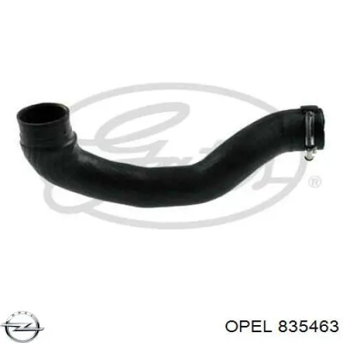 835463 Opel cano derivado de ar, saída de turbina (supercompressão)
