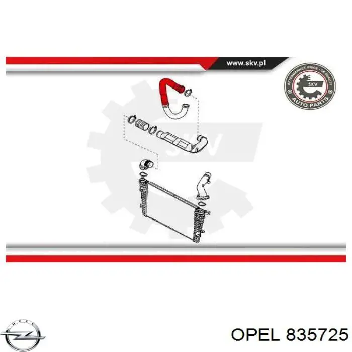 Шланг (патрубок) интеркуллера на Opel Zafira B 