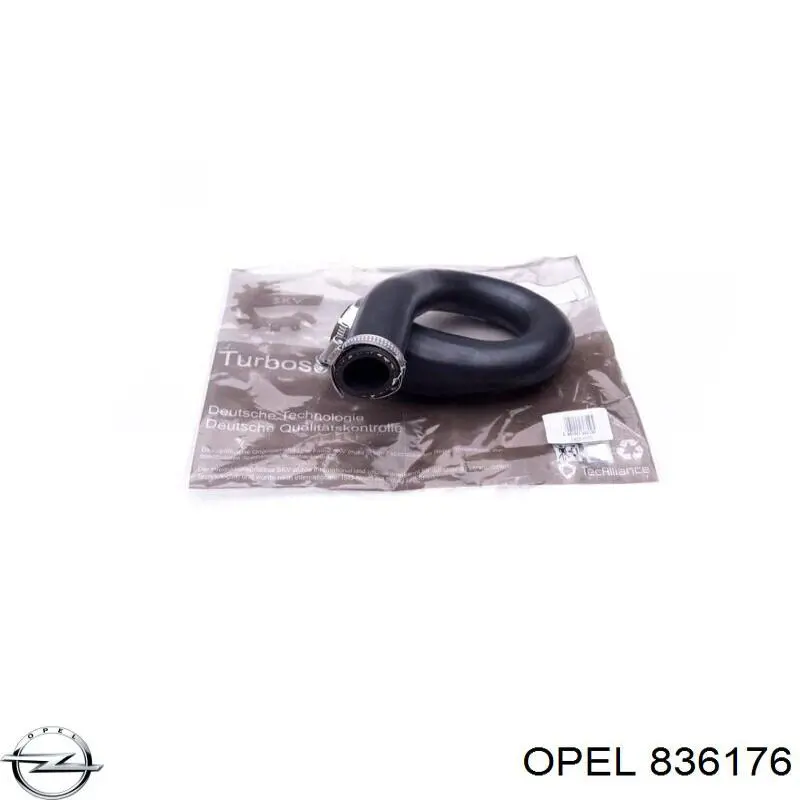 Патрубок воздушный, выход из турбины/компрессора (наддув) 0836176 Opel