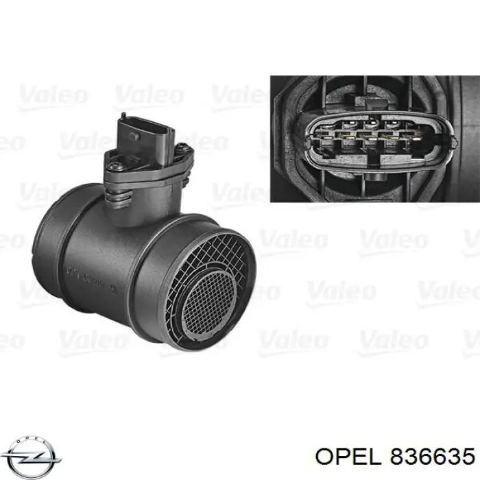 Расходомер воздуха Opel 836635