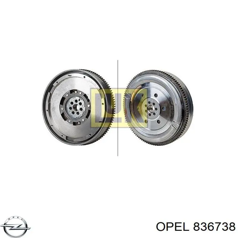 836738 Opel патрубок воздушный, выход воздушного фильтра