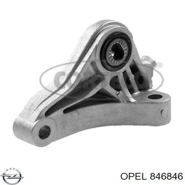 846846 Opel Кронштейн подушки (опоры) двигателя задней