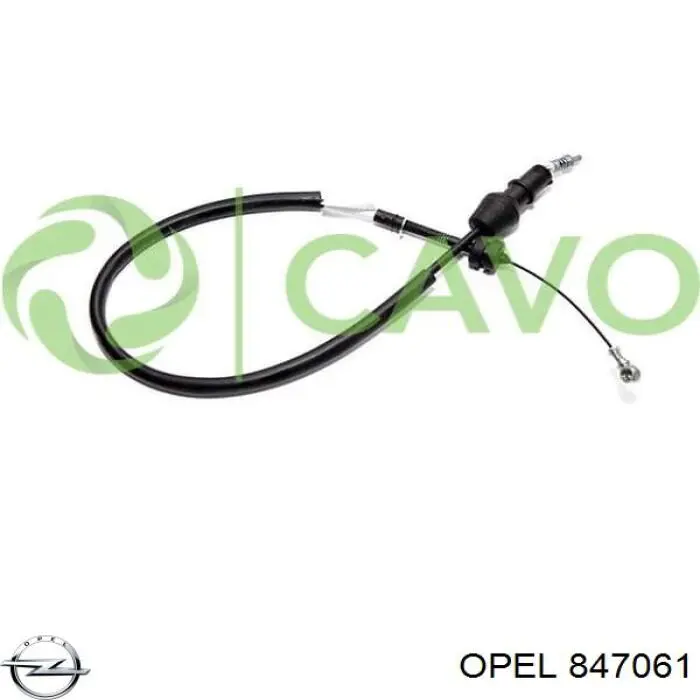 847061 Opel cabo/pedal de gás (de acelerador)