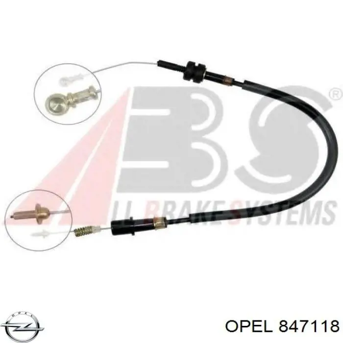 847118 Opel трос/тяга газа (акселератора)