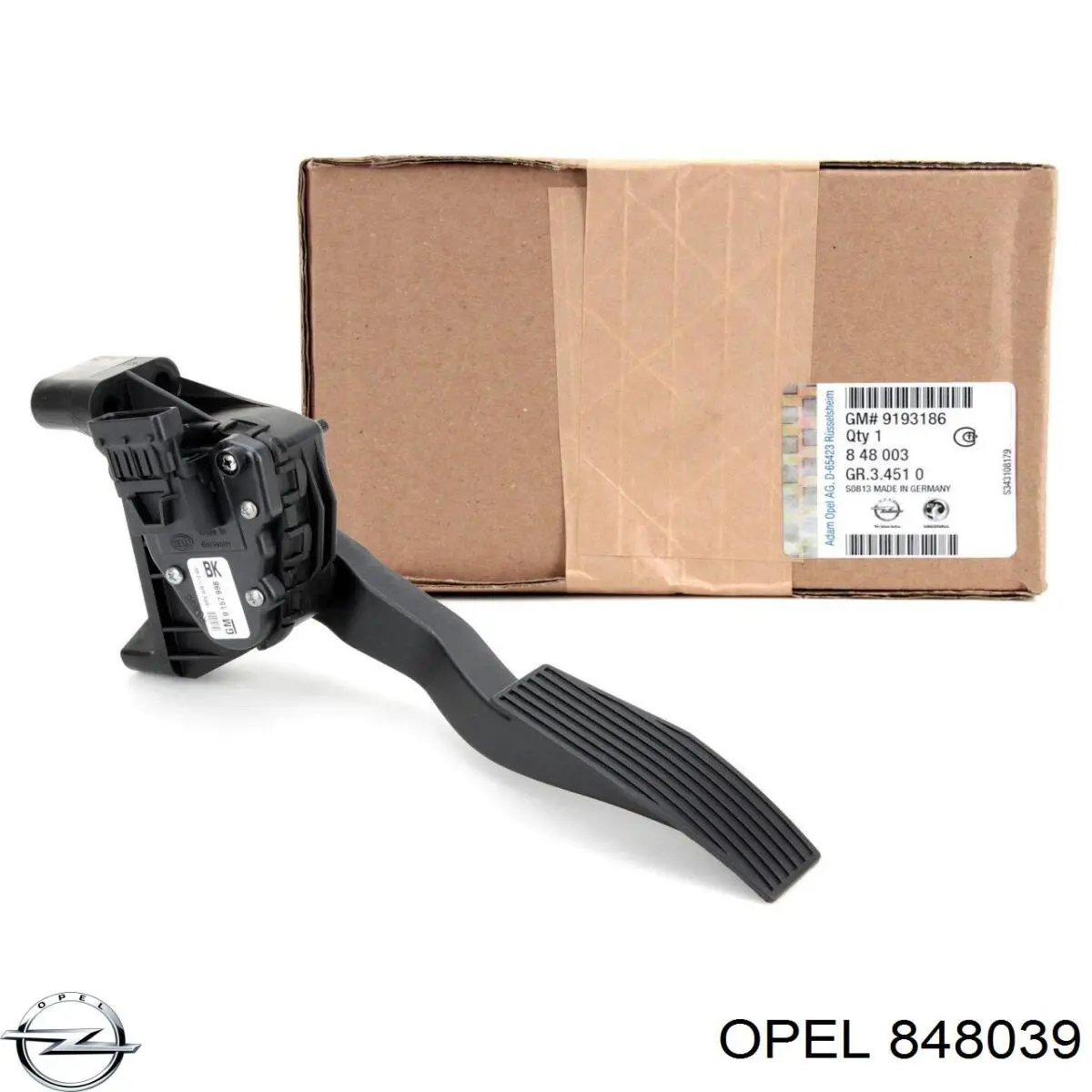 Педаль газа 848039 Opel