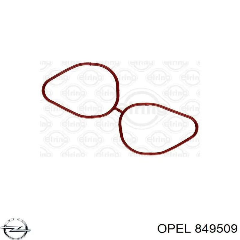 849509 Opel прокладка впускного коллектора нижняя