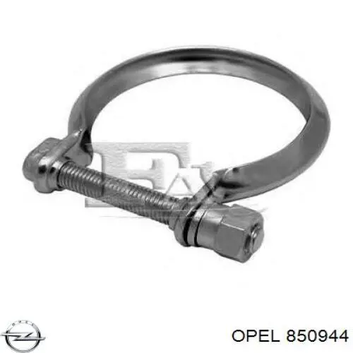 850944 Opel braçadeira de silenciador dianteira