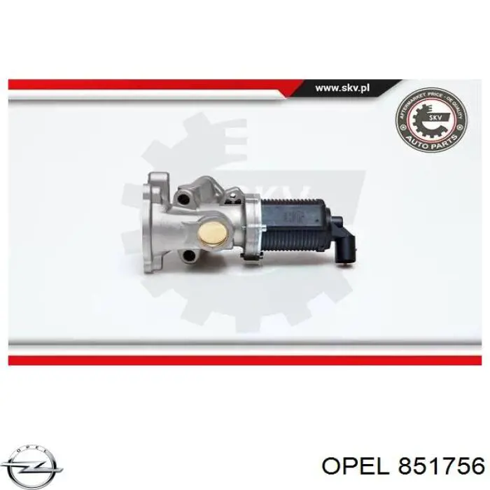 851756 Opel Клапан рециркуляции отработавших газов EGR