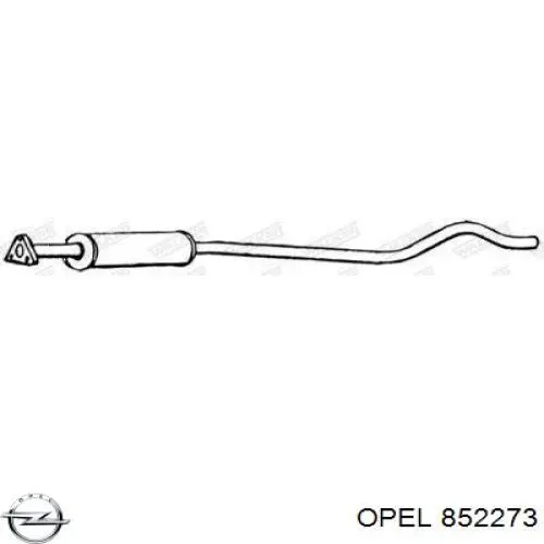 Передняя часть глушителя 852273 Opel