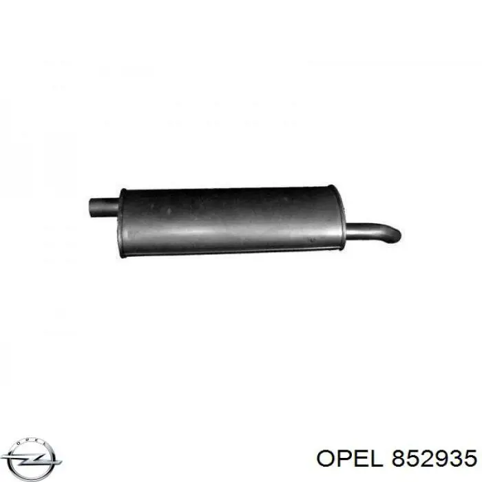 852935 Opel глушитель, задняя часть