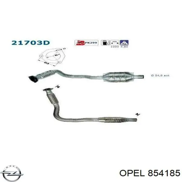 Катализатор 854185 Opel