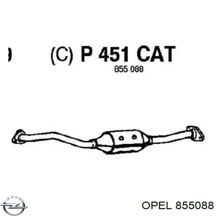 Каталитический нейтрализатор отработавших газов Opel 855088 цена, от 104.13 USD