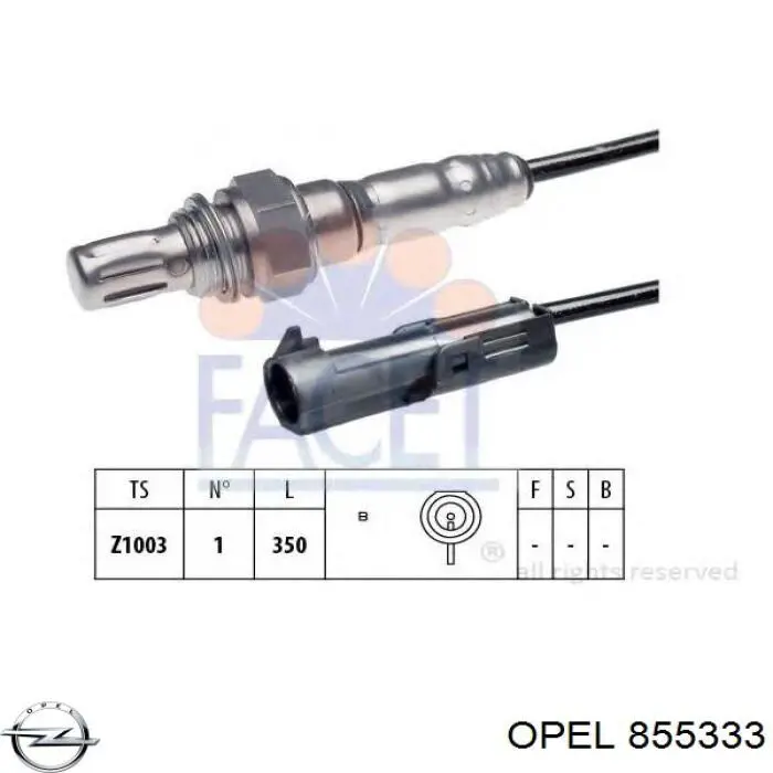 Лямбда датчик кислорода Opel 855333 цена, от 24.69 USD