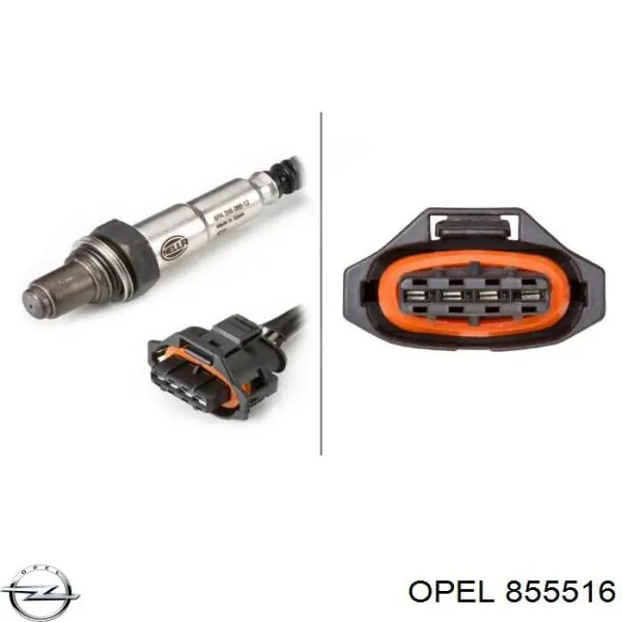 855516 Opel лямбда-зонд, датчик кислорода после катализатора