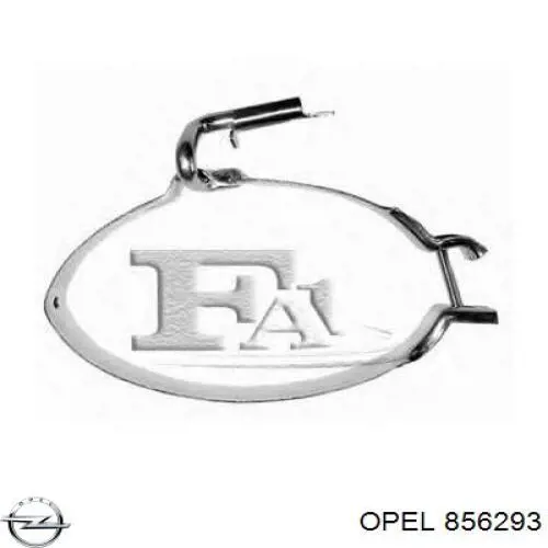 856293 Opel хомут глушителя задний