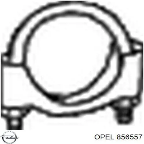 856557 Opel хомут глушителя передний