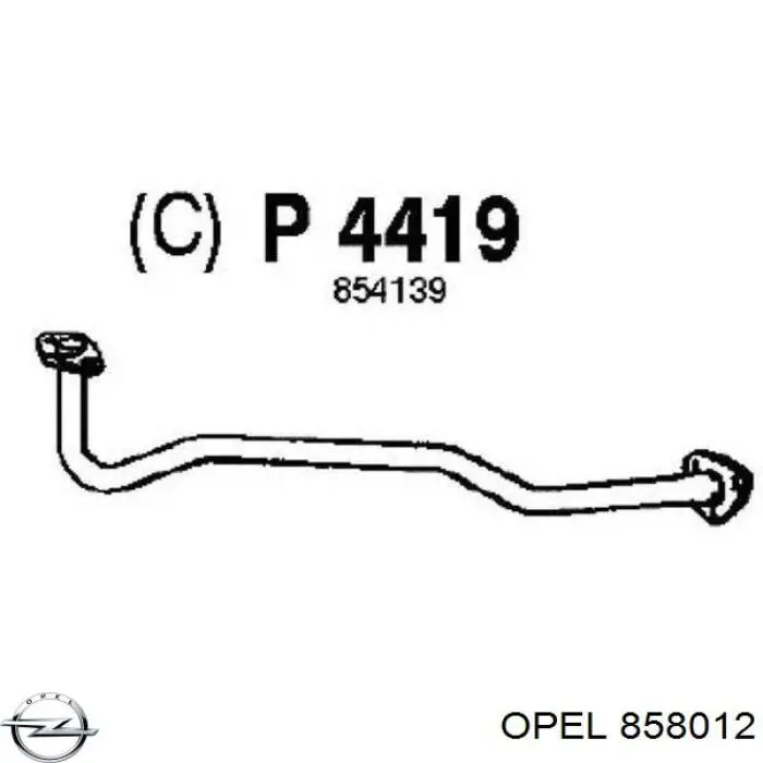 Приёмная труба 858012 Opel