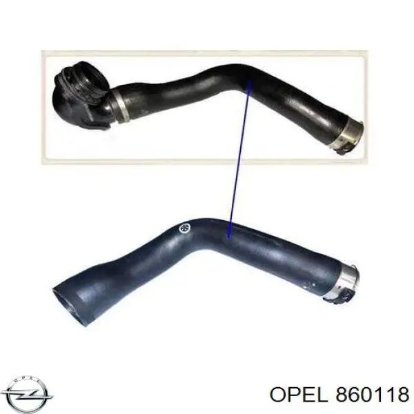 Левый шланг интеркуллера 860118 Opel