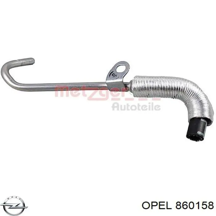 860158 Opel шланг (патрубок жидкостного охлаждения турбины, обратка)