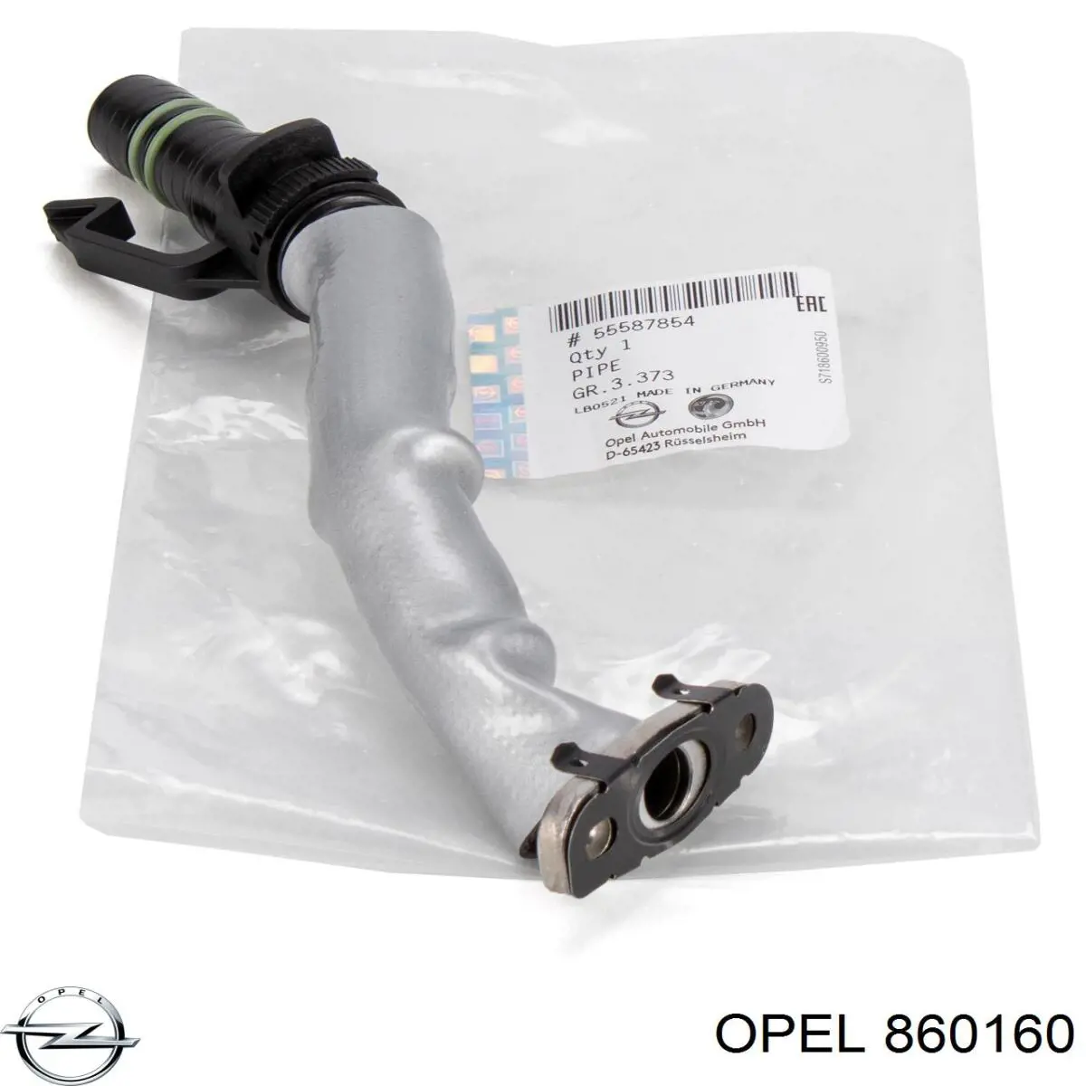 860160 Opel трубка (шланг отвода масла от турбины)