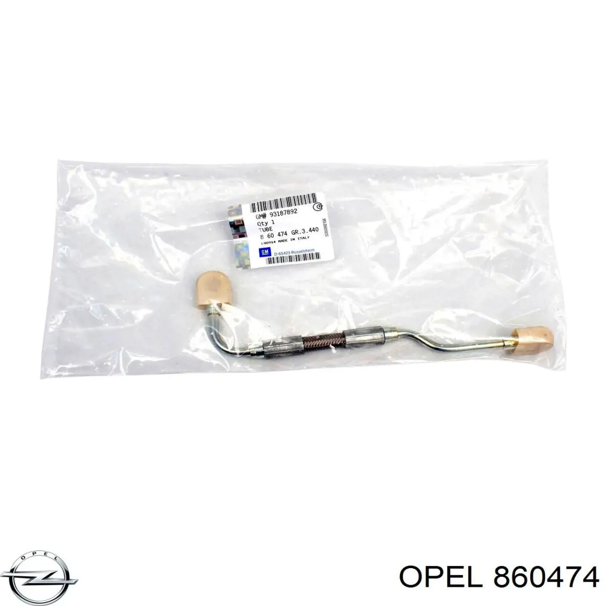 860474 Opel tubo (mangueira de fornecimento de óleo de turbina)