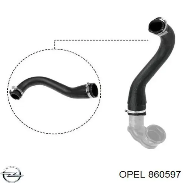 Шланг/патрубок интеркуллера Opel 860597 цена, от 23.62 USD