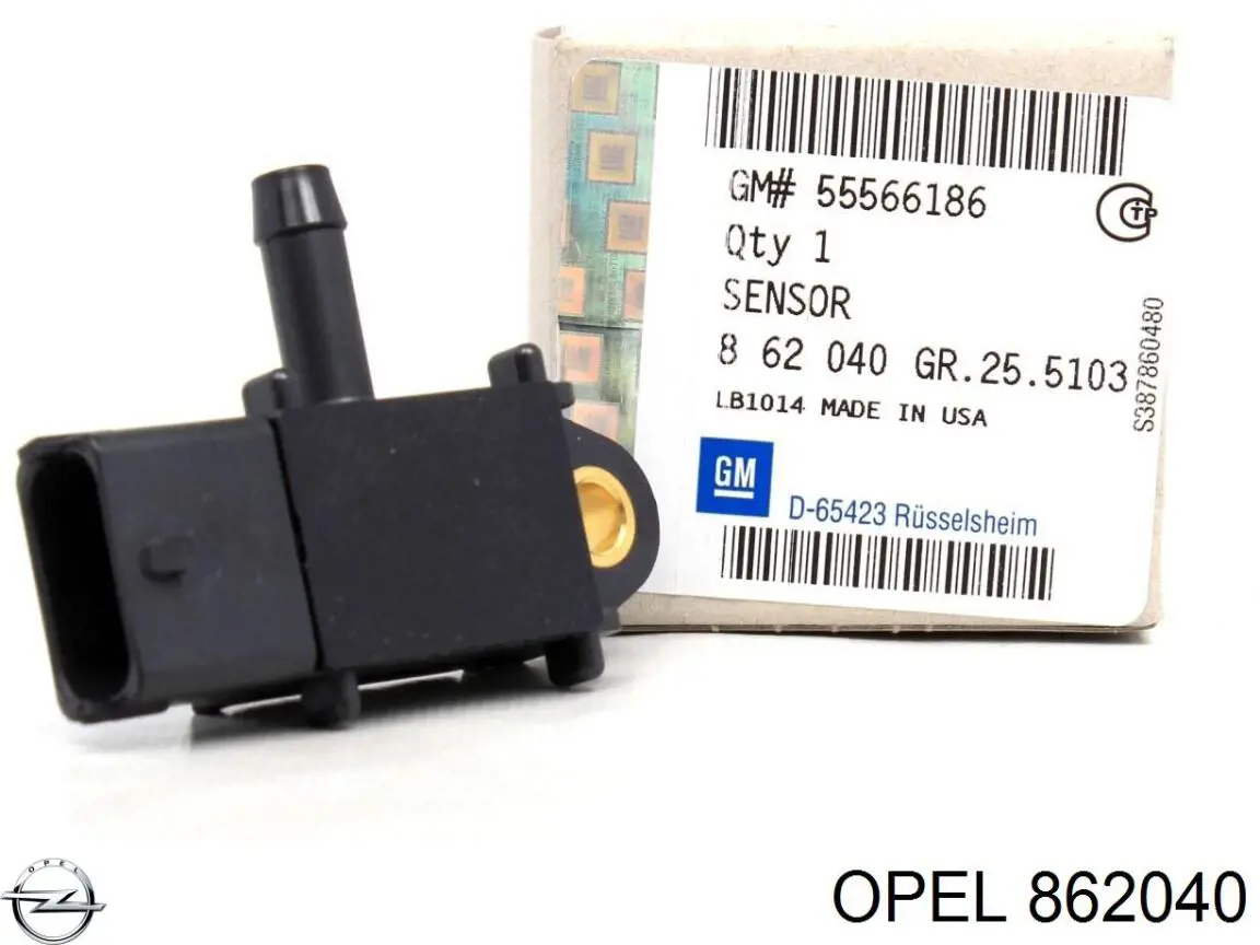 862040 Opel датчик давления выхлопных газов