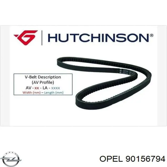 Ремень генератора 90156794 Opel