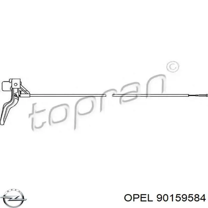 90159584 Opel Трос открытия капота