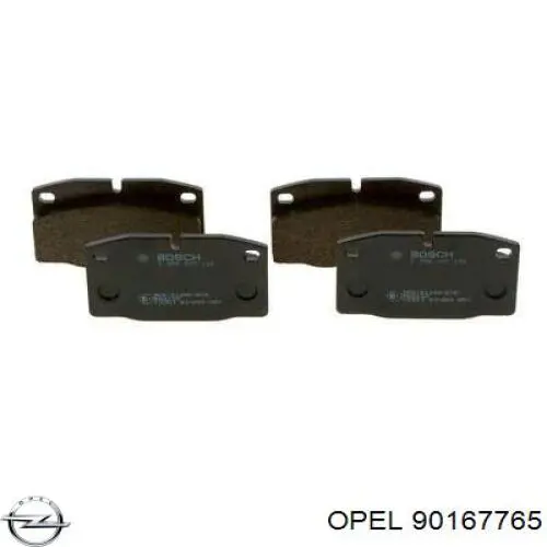 90167765 Opel колодки тормозные передние дисковые