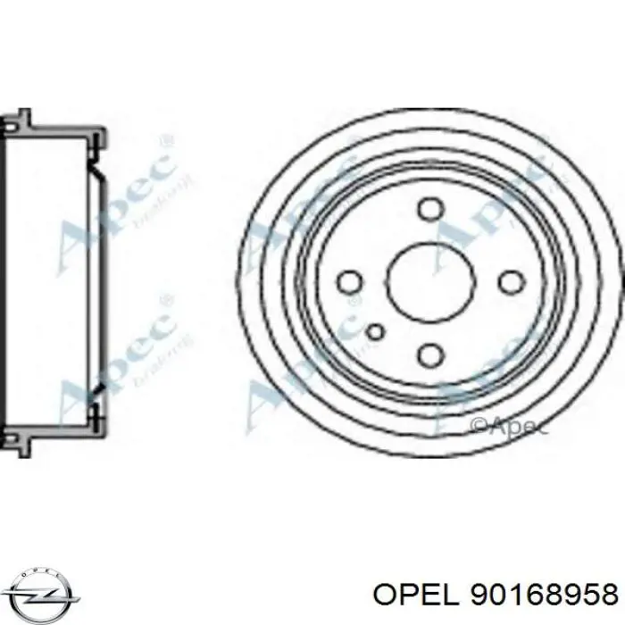 Купить 90168958 Opel Тормозной барабан