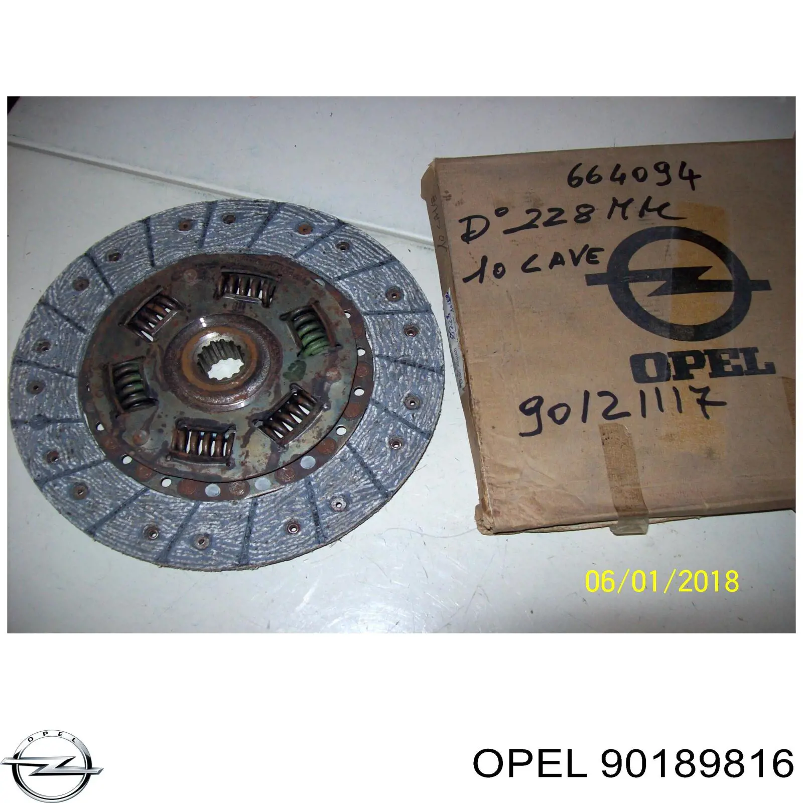 Диск сцепления 90189816 Opel