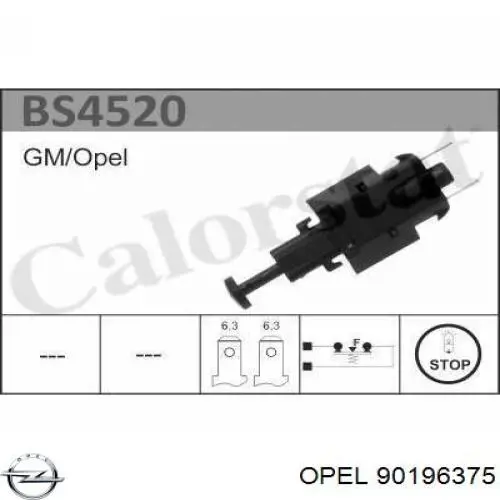 Датчик стоп сигнала 90196375 Opel