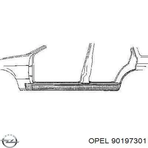 Порог внешний левый 90197301 Opel