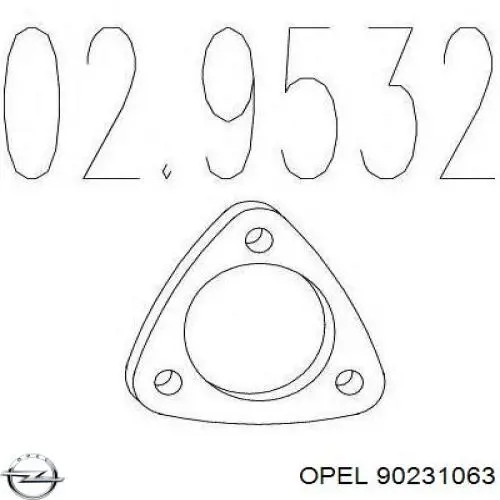 Прокладка каталитизатора 90231063 Opel