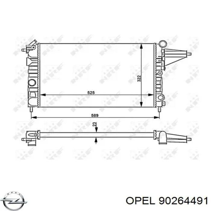 90264491 Opel Радиатор основной