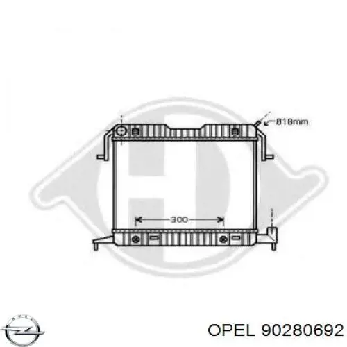 Радиатор 90280692 Opel