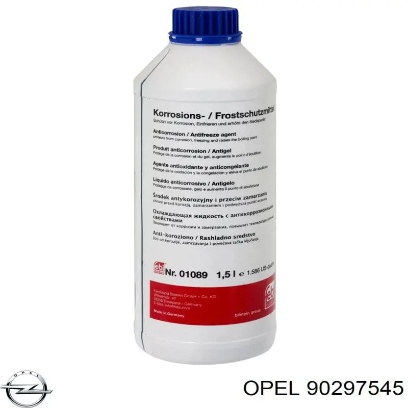 90297545 Opel Охлаждающаяя жидкость