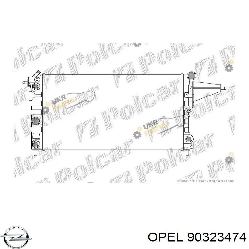 Радиатор охлаждения двигателя Opel 90323474 цена, от 51.98 USD