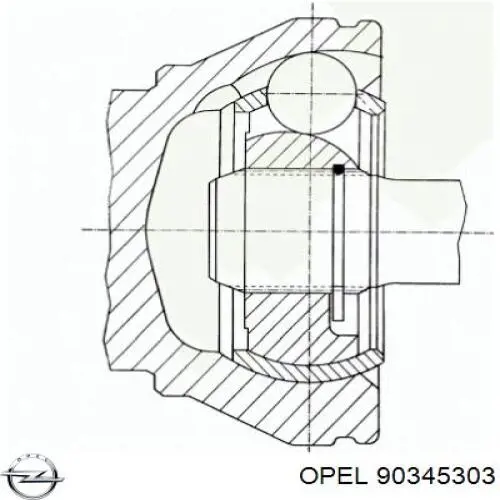 Граната колесная Opel 90345303 цена, от 24.48 USD