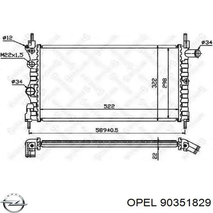 90351829 Opel Радиатор основной