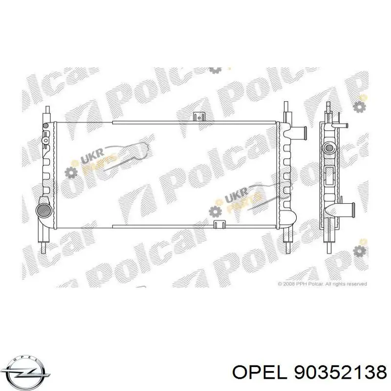 Радиатор 90352138 Opel