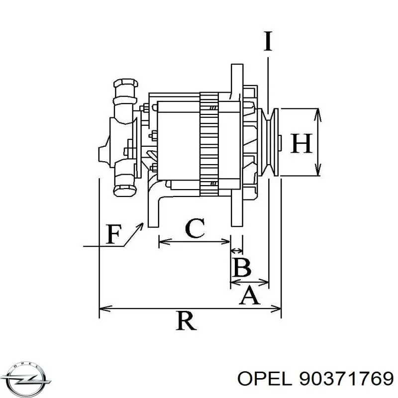 Автомобильный генератор Opel 90371769 цена, от 154.75 USD
