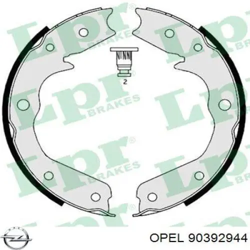 Тормозные колодки стояночного тормоза Opel 90392944 цена, от 27.43 USD