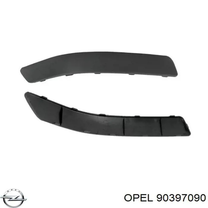 Купить 90397090 Opel Накладка бампера переднего правая