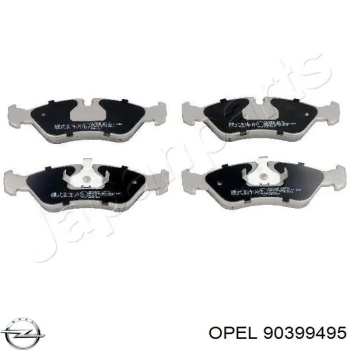 Передние тормозные колодки 90399495 Opel